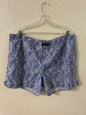 Polo Ralph Lauren Classic Blue Paisley Print Cotton Boxer Shorts